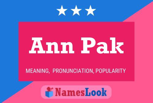 Ann Pak Naam Poster