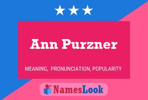 Ann Purzner Naam Poster