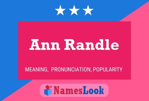 Ann Randle Naam Poster