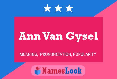 Ann Van Gysel Naam Poster