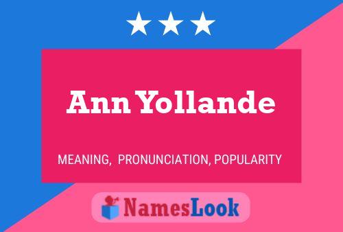 Ann Yollande Naam Poster