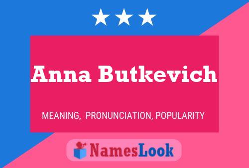 Anna Butkevich Naam Poster