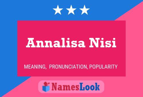 Annalisa Nisi Naam Poster