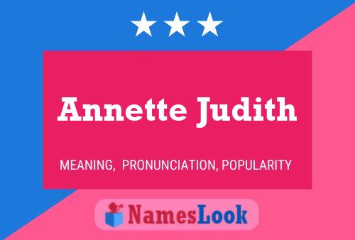 Annette Judith Naam Poster