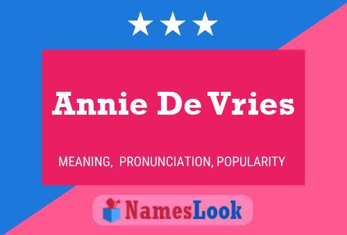 Annie De Vries Naam Poster