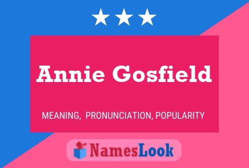 Annie Gosfield Naam Poster