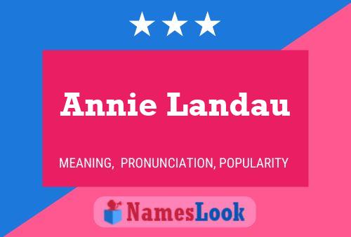 Annie Landau Naam Poster