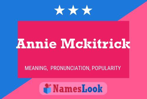 Annie Mckitrick Naam Poster