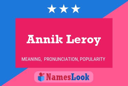 Annik Leroy Naam Poster