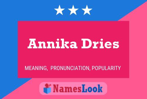 Annika Dries Naam Poster