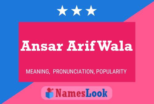 Ansar Arif Wala Naam Poster