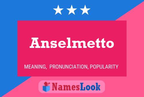 Anselmetto Naam Poster