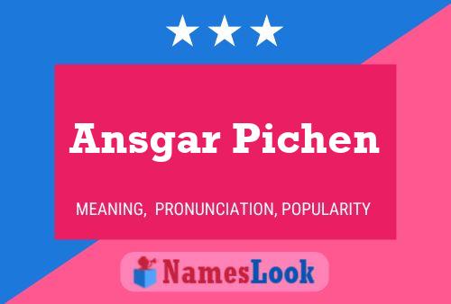 Ansgar Pichen Naam Poster