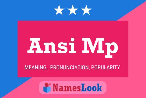 Ansi Mp Naam Poster