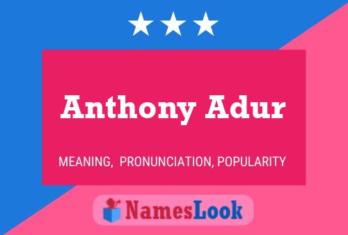 Anthony Adur Naam Poster