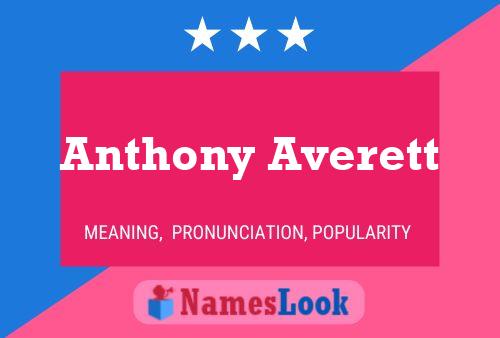 Anthony Averett Naam Poster