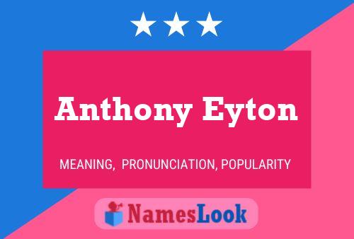 Anthony Eyton Naam Poster