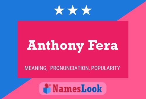 Anthony Fera Naam Poster