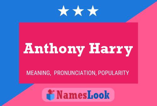 Anthony Harry Naam Poster