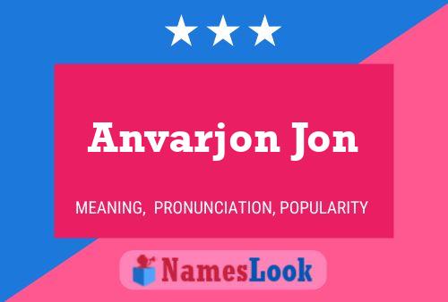 Anvarjon Jon Naam Poster