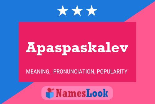 Apaspaskalev Naam Poster