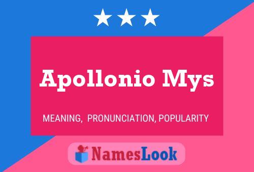 Apollonio Mys Naam Poster