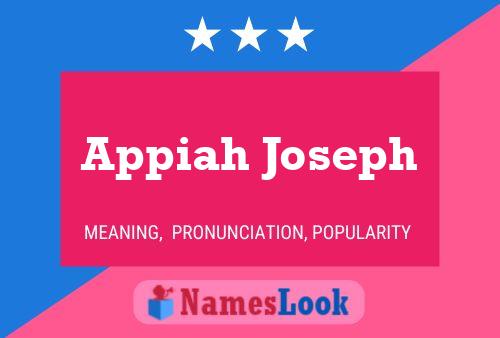 Appiah Joseph Naam Poster