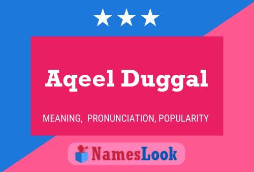 Aqeel Duggal Naam Poster