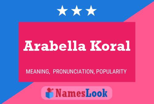 Arabella Koral Naam Poster