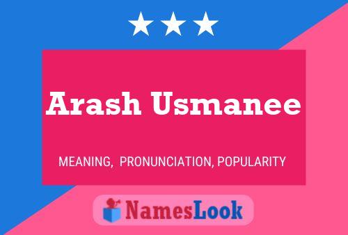 Arash Usmanee Naam Poster