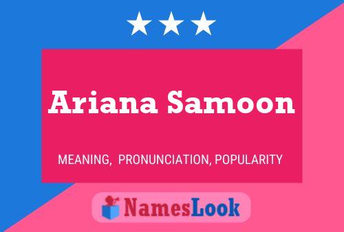 Ariana Samoon Naam Poster