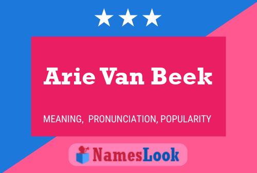 Arie Van Beek Naam Poster