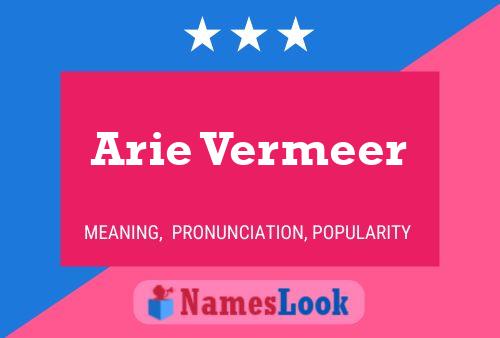 Arie Vermeer Naam Poster