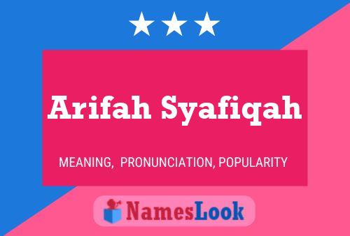 Arifah Syafiqah Naam Poster