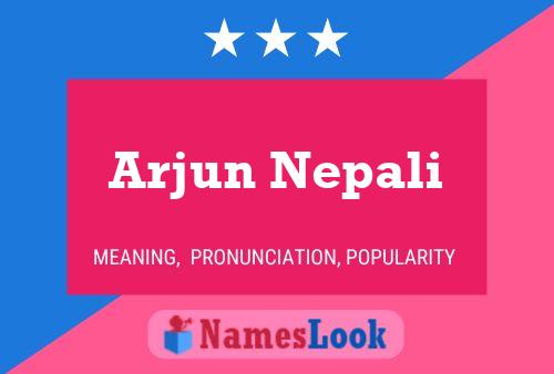 Arjun Nepali Naam Poster