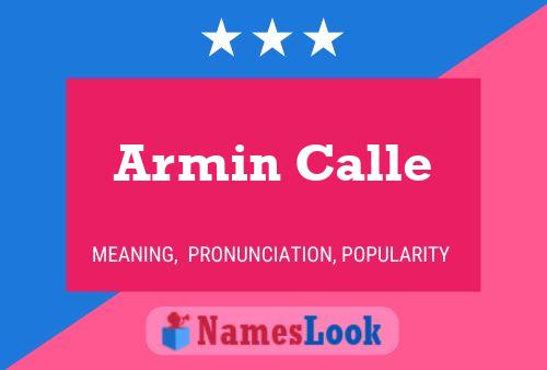 Armin Calle Naam Poster