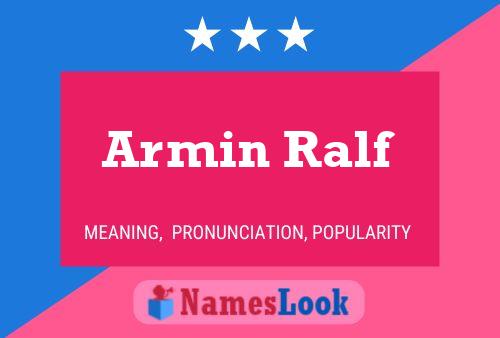 Armin Ralf Naam Poster