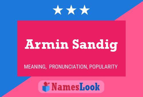 Armin Sandig Naam Poster