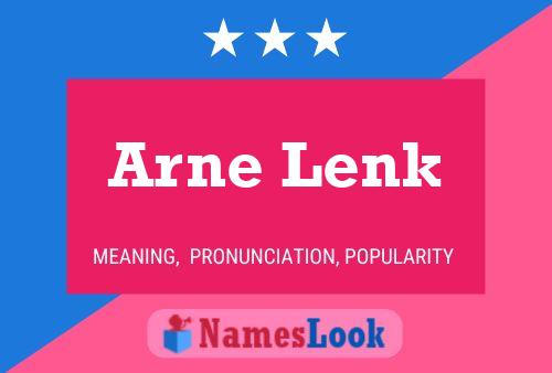 Arne Lenk Naam Poster