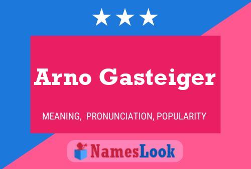 Arno Gasteiger Naam Poster