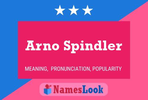 Arno Spindler Naam Poster