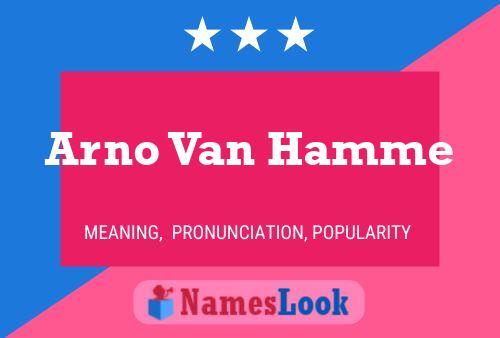 Arno Van Hamme Naam Poster