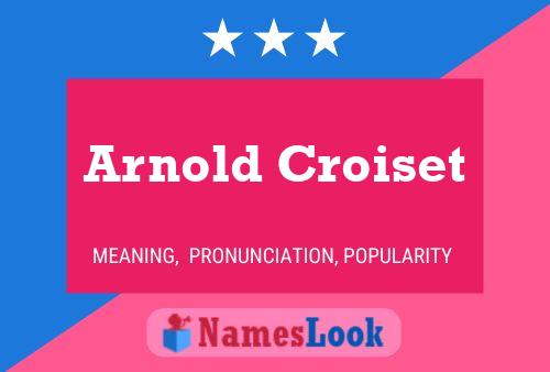 Arnold Croiset Naam Poster