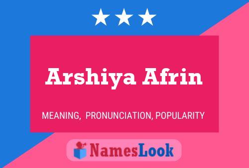 Arshiya Afrin Naam Poster