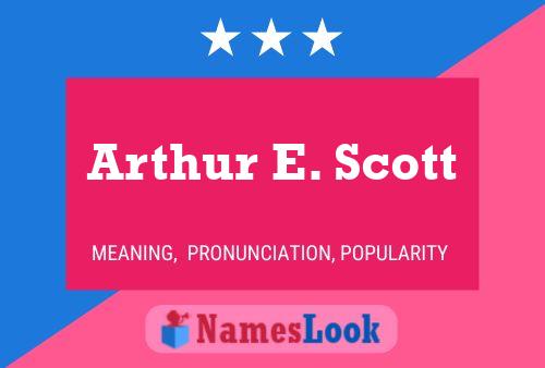 Arthur E. Scott Naam Poster