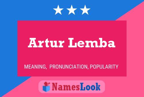 Artur Lemba Naam Poster