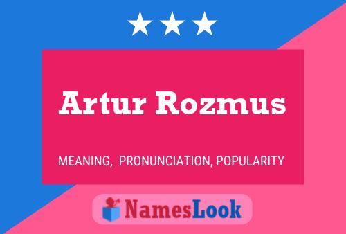 Artur Rozmus Naam Poster