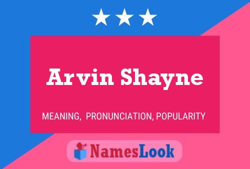 Arvin Shayne Naam Poster