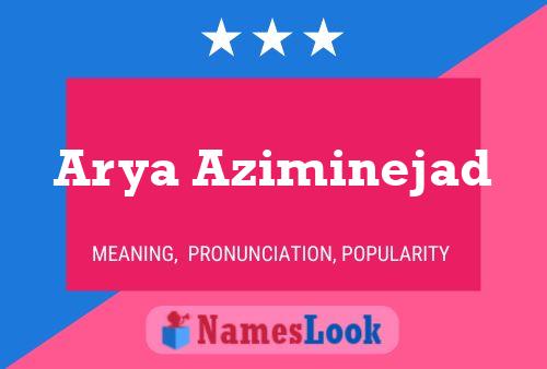 Arya Aziminejad Naam Poster