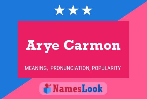 Arye Carmon Naam Poster